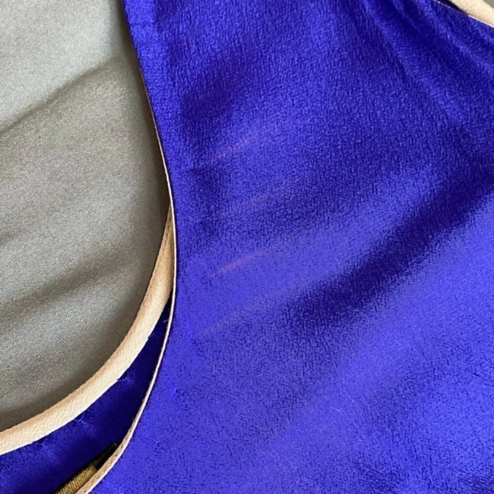 Aritzia Royal Blue Mini Silk Slip Dress - Picture 12 of 13
